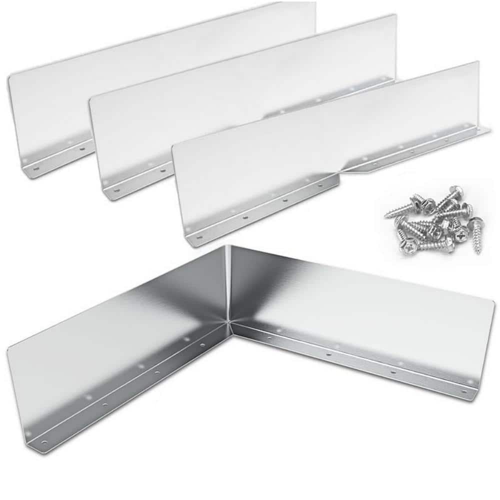 4 Pcs Gutter Valley Splash Guard, Rain Gutter Valley Roofing Gutter Guards 