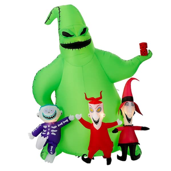 9 Ft Oogie Boogie With Lock Shock And Barrel Scene Airblown Disney Halloween Inflatable 21gm21760 The Home Depot