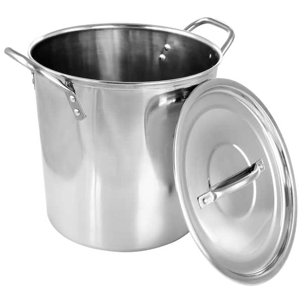 Nutrichef Heavy Duty 8 Quart Stainless Steel Soup Stock Pot with Handles and Lid
