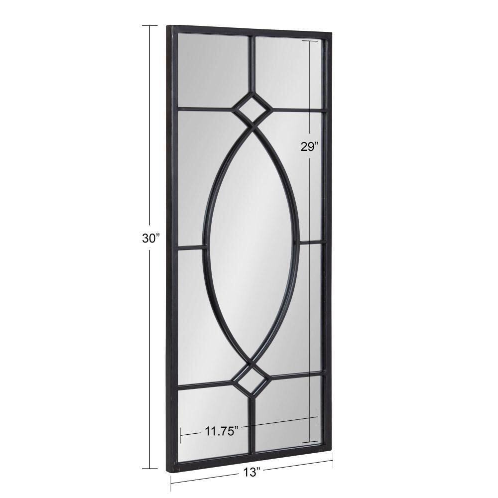 Bakersfield Black Metal Framed Rectangular Wall Mirror