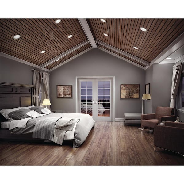 Sloped Ceiling Trim With Baffle 456w, Recessed Can Lights For Sloped Ceilings
