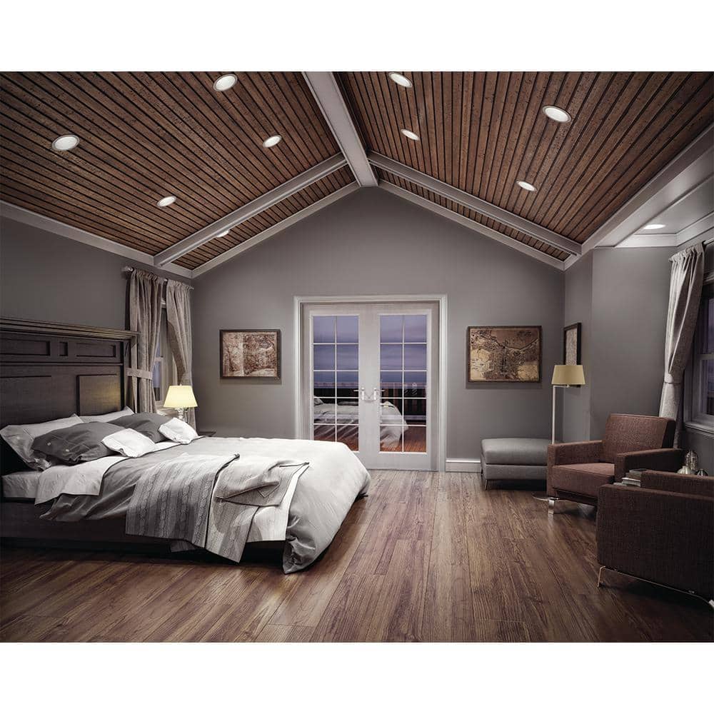 Halo 6-Inch White Aluminum Sloped Ceiling Recessed Light Trim