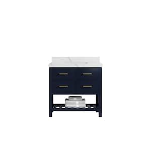 Willow Collections Parker 36 in. W x 22 in. D x 36 in. H Center Sink ...