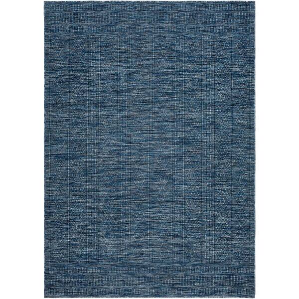 Livabliss Terrace Dark Blue Solid 4 ft. x 6 ft. Indoor/Outdoor Area Rug ...