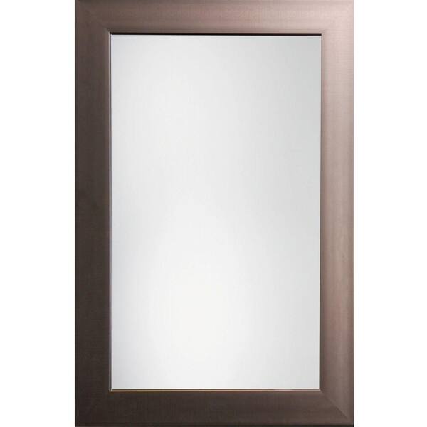 Glacier Bay Austin 36 in. Framed Beveled Mirror in Pewter