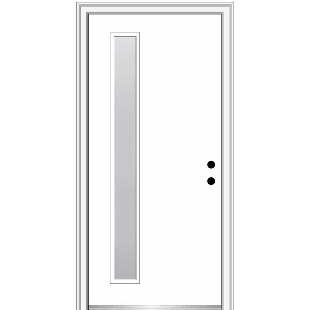 MMI Door Viola 30 In. X 80 In. Left-Hand Inswing 1-Lite Frosted Glass ...