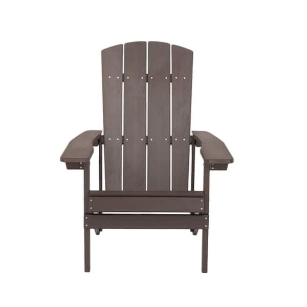Unbranded Coffee Color Reclining Plastic Adirondack Chair