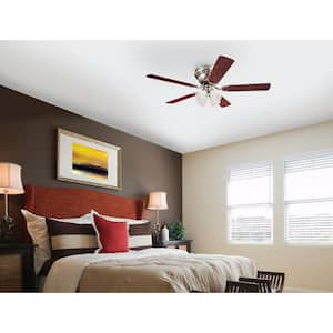 Contempra IV 52 in. LED Brushed Nickel Ceiling Fan with Light Kit