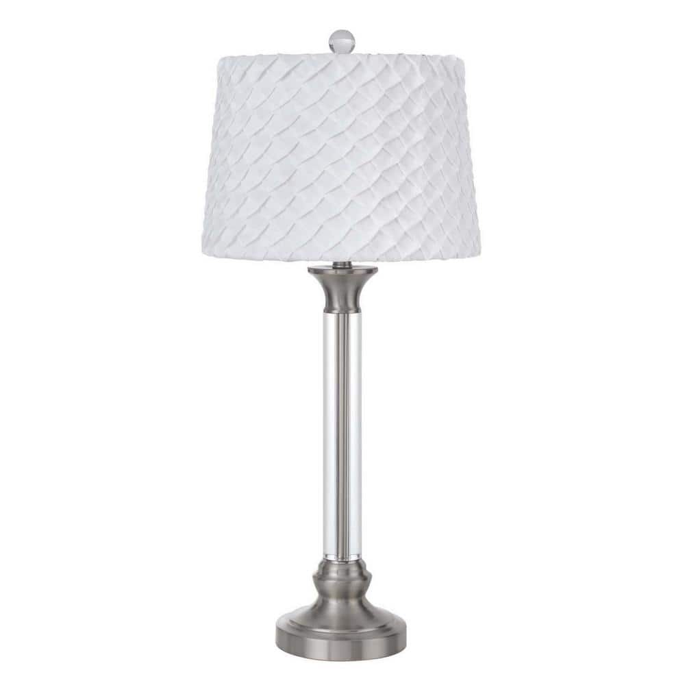 32 in. Nickel Metal Table Lamp with White Empire Shade price history on PriceWatchPro