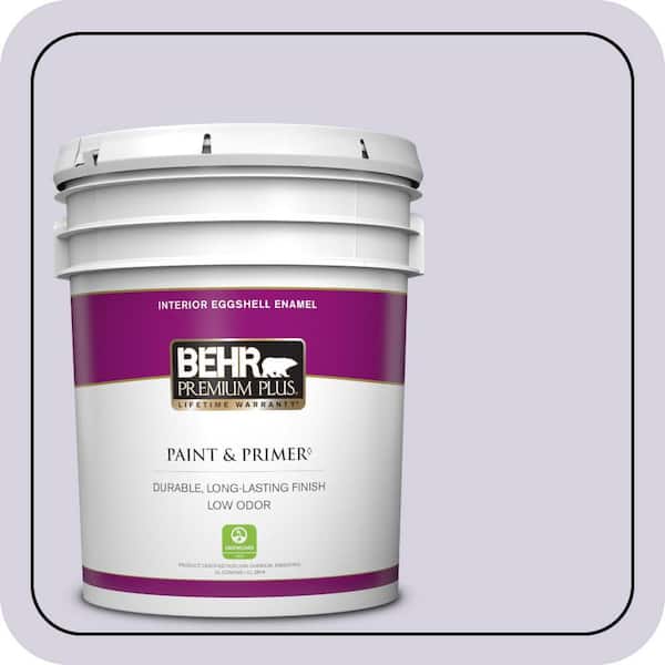BEHR PREMIUM PLUS 5 gal. #650E-2 Lovely Lavender Eggshell Enamel Low Odor Interior Paint & Primer