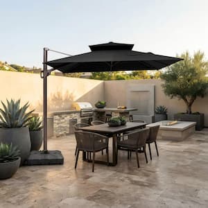 cloud mountain 10 ft cantilever patio umbrella cantilever Large 10x10 ft, Heavy Duty x 10 ft Aluminum Offset Outdoor Umbrella with 360-Degree Rotation, Umbrella for Backyard, Patio, Deck, Pool, Garden, Beige lasting durability. CLOUDFLY 10 x 10 ft.