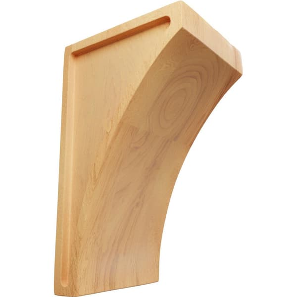 Ekena Millwork 3 in. x 6 in. x 3-1/2 in. Red Oak Small Lawson Wood Corbel