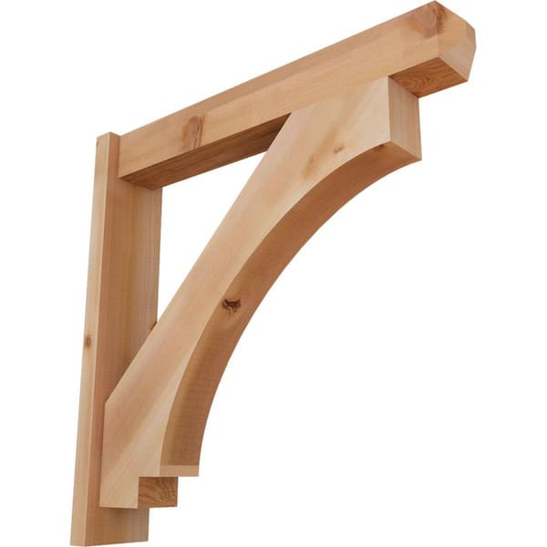 Ekena Millwork 6 in. x 30 in. x 30 in. Western Red Cedar Imperial Craftsman Smooth Outlooker