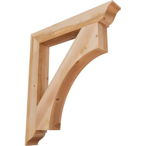Ekena Millwork 5-1/2 in. x 42 in. x 48 in. Western Red Cedar Westlake Traditional Smooth Bracket