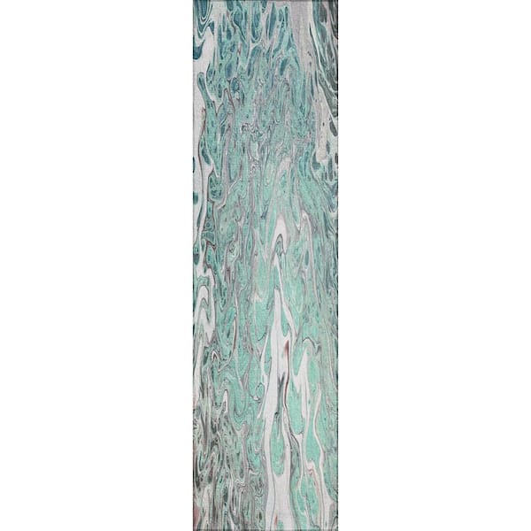 Addison Rugs Copeland Seaside 2 ft. 3 in. x 7 ft. 6 in. Abstract Runner Rug