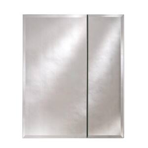 Broadway 25 in. x 19 in. Recessed or Optional Surface Mount Kit Double Door Medicine Cabinet with Bevel Doors