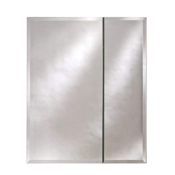 Afina Broadway 25 in. x 19 in. Recessed or Optional Surface Mount Kit Double Door Medicine Cabinet with Bevel Doors