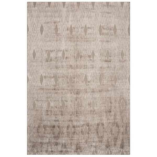 Mirage 6 ft. x 9 ft. Gray Diamond Geometric Area Rug