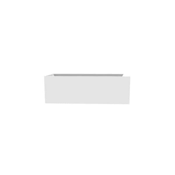 Badeloft USA Badeloft 69 in. Stone Resin Flatbottom Non-Whirlpool Bathtub in Matte White