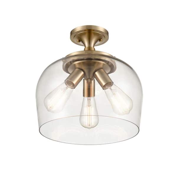 Millennium Lighting 4-Light Modern Gold Semi-Flush Ceiling Flush Mount