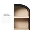 Walker Edison Arched 76 in. Black Wood Bookcase
