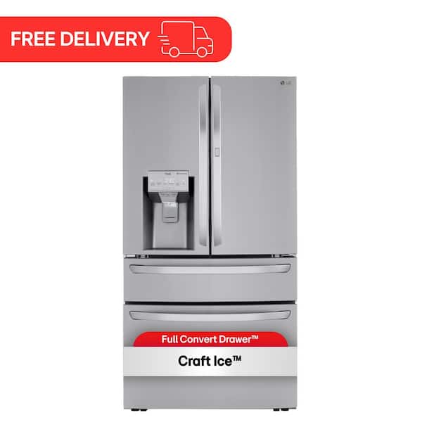 30 cu. ft. 4-Door French Door Refrigerator, Door-In-Door, Full-Convert Drawer, Craft Ice in PrintProof Stainless Steel
