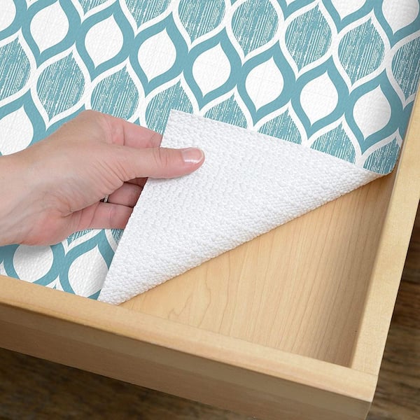 1 White Shelf Liner Anti Skid Non Slip Grip Kitchen Dish Drawer Mat Lining Pad