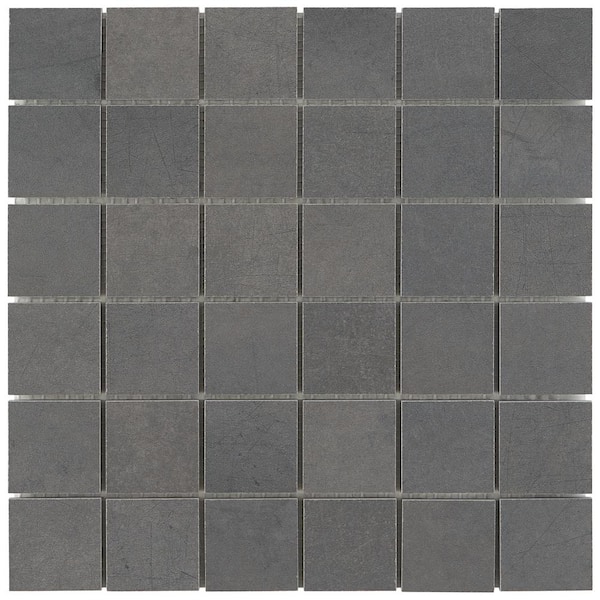 Ivy Hill Tile Forge Black 4 in. x 0.35 in. Matte Porcelain Floor and ...