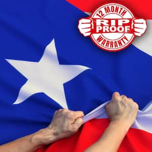 3 ft. x 5 ft. Rip-Proof Technology Double Sided 3-Ply Puerto Rico Flag