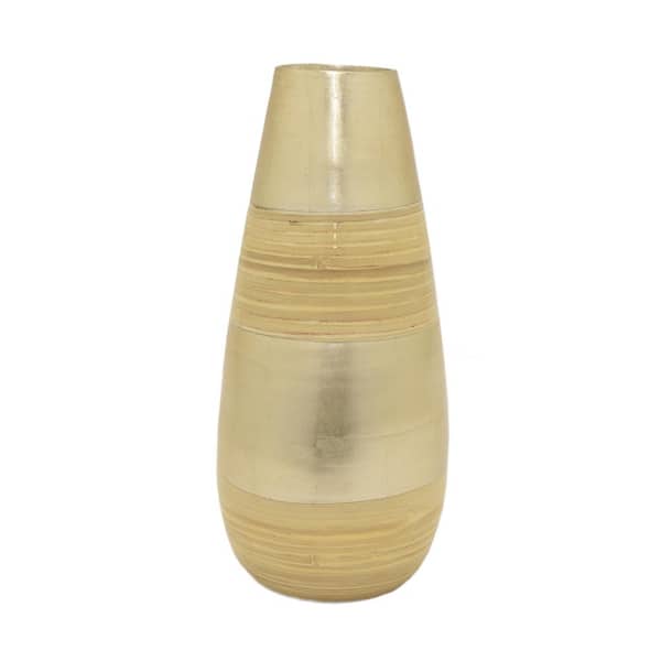 THREE HANDS Bamboo Lacquer Vase