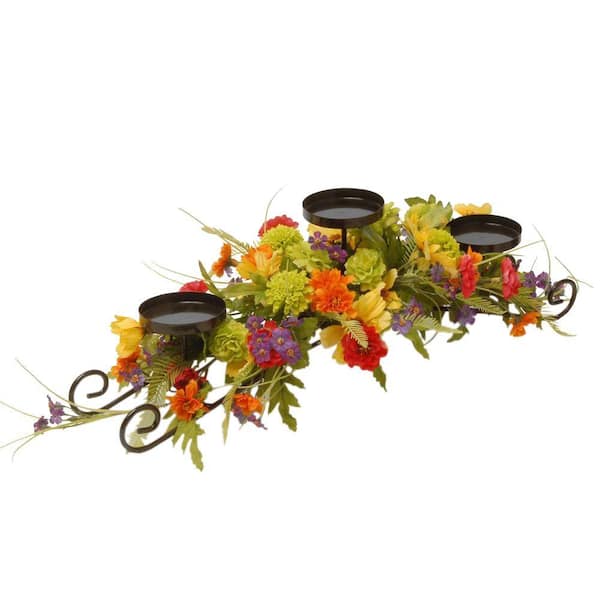 National Tree Company 30 in. Cosmos Mixed Candle Holder