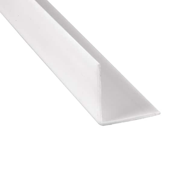 Prime-Line 2-3/8 in. x 48 in. Vinyl Construction Corner Shield in White (5-Pack)