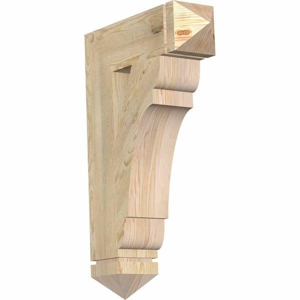 Ekena Millwork 6 in. x 34 in. x 22 in. Douglas Fir Olympic Arts and Crafts Rough Sawn Bracket