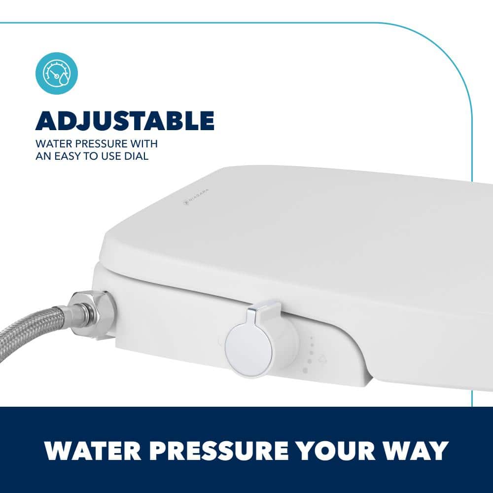 White Polypropylene Manual Bidet Seat with Dual Nozzles