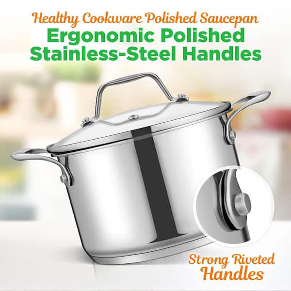 NutriChef 18/8 Heavy Duty Stainless Steel Large Stock Pot