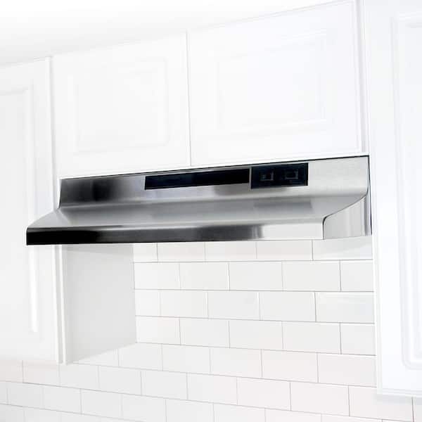 AV Series 24 in. Under Cabinet Convertible Range Hood with Light in Stainless Steel
