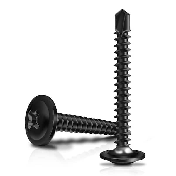 #8 x 1-1/2 in. 410 Stainless Steel Phillips Truss Head Self Drilling Sheet Metal Screw (100-Pack)