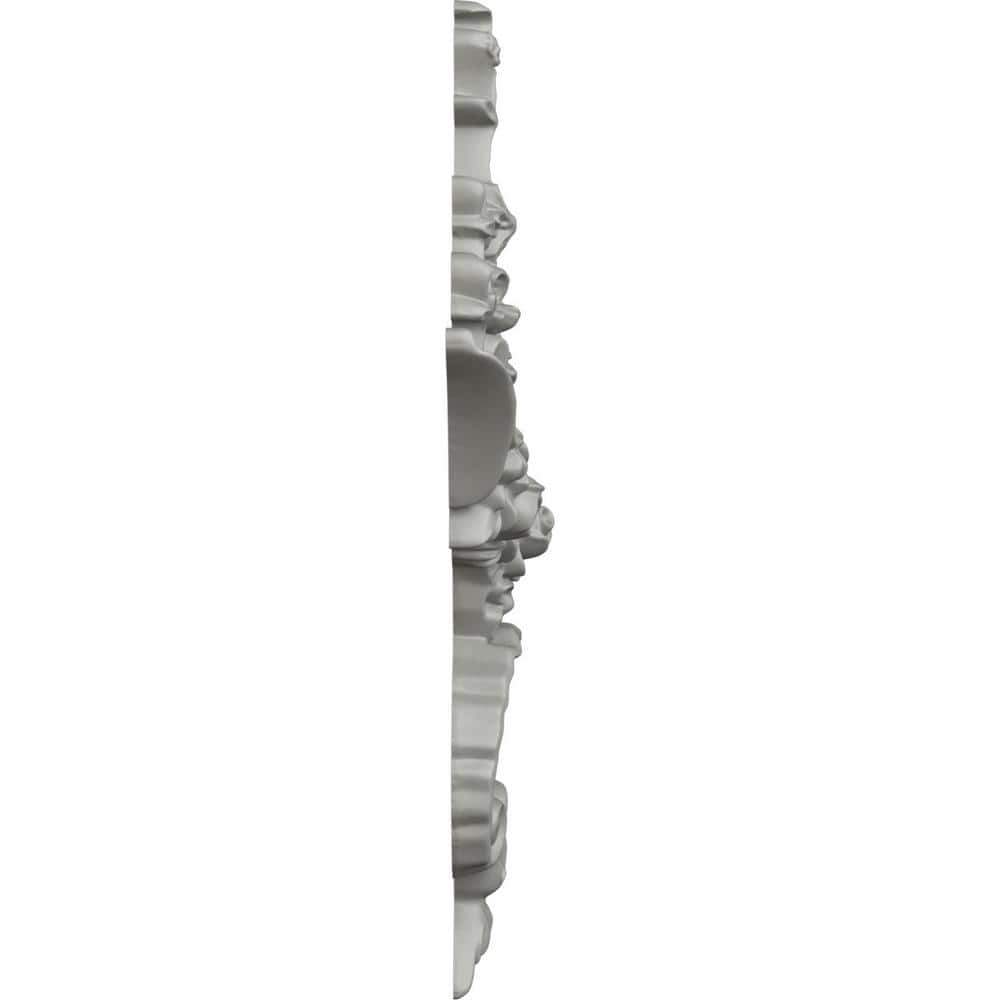 White Primed Polyurethane Floral Crown Moulding Applique