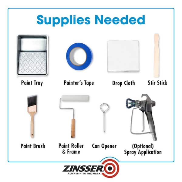 Zinsser - Bulls Eye 1-2-3 1 Gal. White Water-Based Interior/Exterior Primer and Sealer