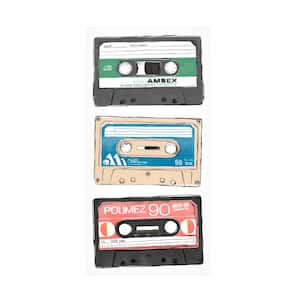 "Mix Tape VII" by June Erica Vess Floater Frame Abstract Wall Art 19 in. x 10 in.
