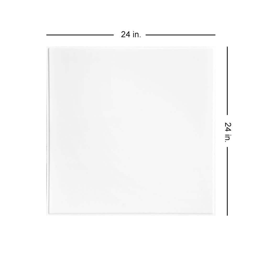 Smooth Gloss White 24" x 24" PVC Ceiling Tile