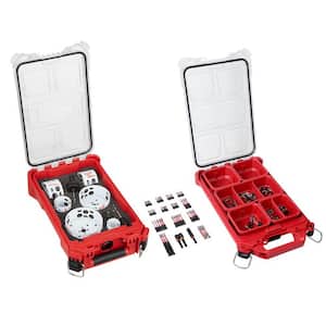Hole Dozer Bi-Metal General Purpose Hole Saw Set and SHOCKWAVE Driver Bit Set with PACKOUT Cases (110-Piece)