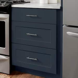 Avondale 18 in. W x 24 in. D x 34.5 in. H Ready to Assemble Plywood Shaker Drawer Base Kitchen Cabinet in Ink Blue