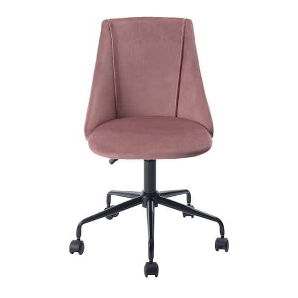 STICKON Dusty Pink Fabric Seat Drafting Chair with without Arms