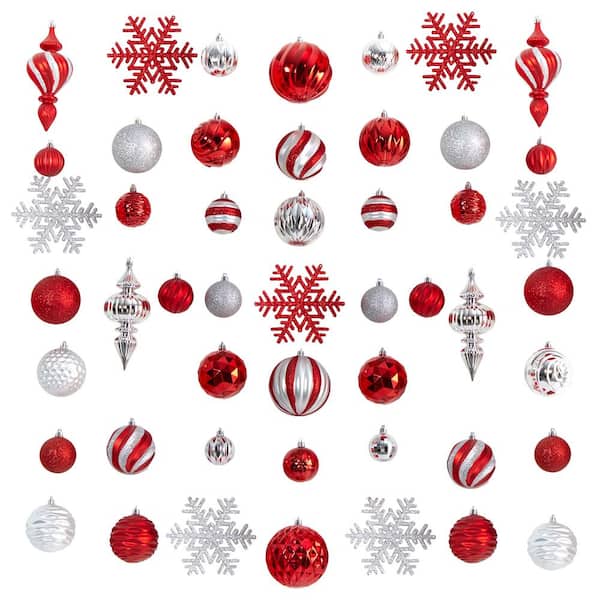 Holiday Deluxe 3.5 in. Multicolor Shatterproof Assorted Ornaments (81-Pack)