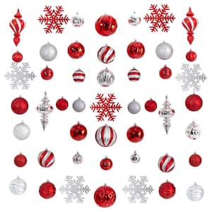 Holiday Deluxe 3.5 in. Multicolor Shatterproof Assorted Ornaments (81-Pack)