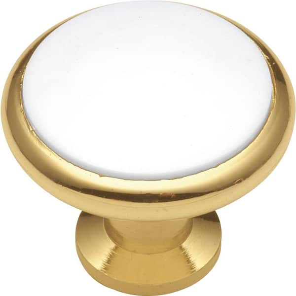HICKORY HARDWARE Tranquility 1-3/8 in. White Cabinet Knob