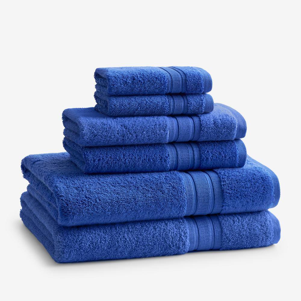 The Company Store Company Cotton 6Piece Royal Blue Turkish Cotton Bath Towel Set59083OSROYAL