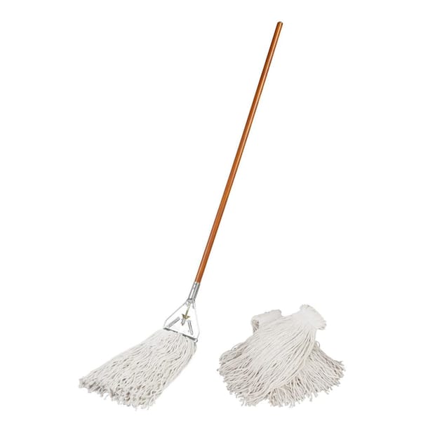 Quickie Jobsite #32 Heavy-Duty Wet Mop with Refill Combo (2-Pack) 38391JS8-R The Depot