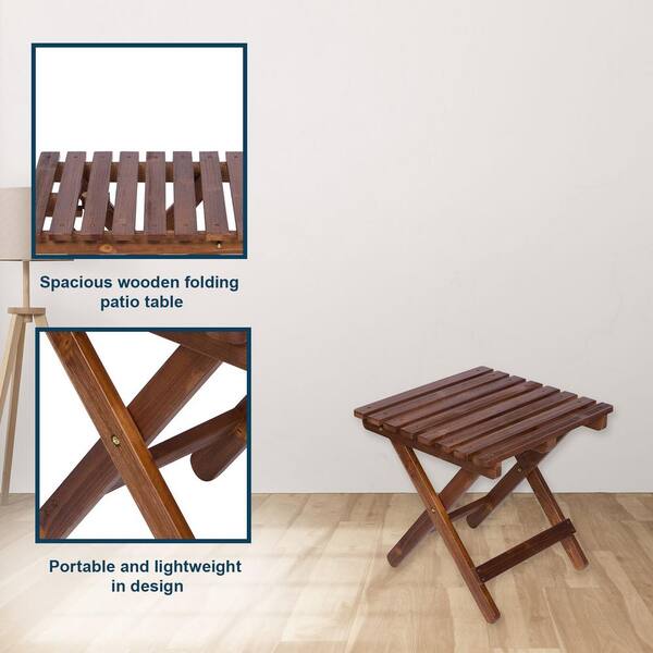 Shine Company Adirondack Oak Square Wood Outdoor Side